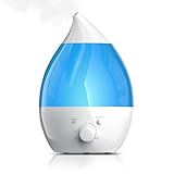 Arendo - Luftbefeuchter LED Ultraschall inkl. Wasserfilter - Raumbefeuchter - Diffusor Humidifier - 7 facher LED Farbwechsel - geräuscharm - Dufteinschub für ätherische Öle