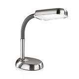 EASYmaxx 06609 LED-Standleuchte Daylight | Tageslichtlampe, Augenschonend, Energiesparend | flexibler Lampenhals, Edelstahl