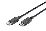 DIGITUS DisplayPort-Kabel - UHD 4K - 2m - mit Verriegelung, 60Hz, HBR 2 - Kompatibel mit Monitor, Gaming-Grafikkarte