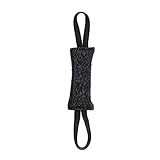 LOVIVER Beißwurst 2 Schlaufe Dummy für Hunde Hundespielzeug Hund Bringsel Beißwulst - Schwarz Schlepper, 20cm