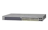 NETGEAR GS728TP Switch 24 Port Gigabit Ethernet PoE Switch Smart (Netzwerk Switch Managed mit PoE und 4 SFP Ports, ProSAFE Lifetime-Garantie)