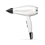 Babyliss 2000 Profi-Haartrockner Pro Speed, matt Weiß, AC Motor, 2000W, 100 Km/H, extra langes kabel, Made in Italy, 6704WE