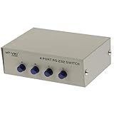 D DOLITY DB9 pin Seriell Port Data Switch Box mit 4X RS232 Anschlüsse für Drucker, Computer