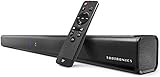 TaoTronics Soundbar, drei Modi, Audio-Lautsprecher für TV, Stereo, Bluetooth 5.0, 32-Zoll-Heimkino, optisch/AUX/CA, Wandmontage, Fernbedienung, Schwarz