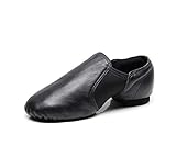 DoGeek Jazzschuhe Damen Tanzschuhe Sportschuhe aus Weichem Leder Dance Schuhe mit Schweinsleder Jazz Schuhe zum hineinschlüpfen Geteilter Sohle für Kinder, und Erwachsener in Gr.35-42