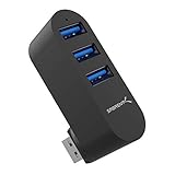 Sabrent Premium 3 Port Aluminium Mini USB 3.0 Hub [um 90 ° / 180 ° drehbar] (HB-R3MB)