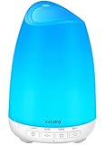 VicTsing Diffusor Aromatherapie, 150ml Aroma Diffuser für ätherische öle, Ultra Leise (21dB) Luftbefeuchter Ultraschall Vernebler, BPA-Free Öle Duftlampe Elektrisch mit 8 Farben LED, Schlafmodus-Weiß