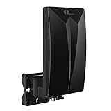 1byone DVB-T/DVB-T2 Antenne Zimmerantenne/Außenantenne für HDTV/DVB-T/DVB-T2 Fernsehen/Receiver, VHF/UHF/FM, Anti-UV-Beschichtung,Wasserdichtes und Bündiges Design-schwarz