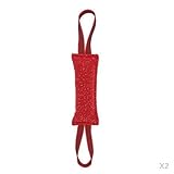 LOVIVER 2pcs Beisswurst Bringsel Dummy Interaktives Spielzeug für Hundetraining und Hundesport, rot, 20cm