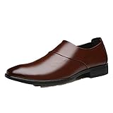 Battnot Herren Anzugschuhe Schwarz Braun Oxford, Männer Lederschuhe Business Hochzeit Derby rutschfeste Smoking Halbschuhe Männlichen Spitzschuhe Freizeitschuhe Fußschuhen Britischer Stil Elegant