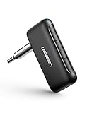 UGREEN Aux Bluetooth Adapter Klinke auf Bluetooth Empfänger Bluetooth 5.0 Receiver mit CVC 8.0 Technologie kompatibel mit Autoradio Stereoanlage Lautsprecher usw.