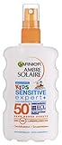 Garnier Ambre Solaire Sensitive Expert plus Sonnenschutz-Spray für Kinder LSF 50 plus, 1er Pack (1 x 200 ml)