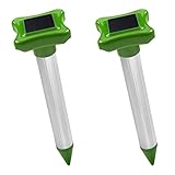 Gardigo Maulwurfvertreiber Solar 2er Set | Maulwurfschreck für den Garten | Maulwurfabwehr, Wühlmausvertreiber, Wühlmausschreck