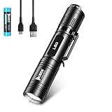 WUBEN L50 Taschenlampe LED 1200 Lumens Super hell Handlampe Micro-USB Aufladbar Taktische Taschenlampen 5 MODI Wasserdicht IP68 für outdoor Camping Wandern