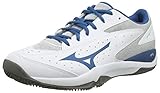 Mizuno Unisex Wave Flash CC Tennisschuh, Weiß/Bsapphire/Qshade, 44 EU