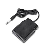 Keyboard Sustain Pedal, Stahl + Silikon Sustain Pedal Digital Piano Instrument Zubehör(Schwarz)