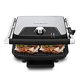 Aigostar Samuel 30IBP - Sandwich Panini Presse, Edelstahl-Panini-Maker mit Ölauffangschale, 2200W, antihaftbeschichtete Platten, leicht zu reinigen, Anti-Verbrühungs-Griff, sicher im Gebrauch.