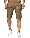 MODCHOK Herren Chino Shorts Bermuda Kurze Hose Aus 100% Baumwolle Arbeitshose Regular Fit 1 Khaki L