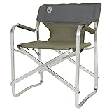 Coleman Faltstuhl Deck Chair mit Aluminiumgestell Zum Relaxen, Campingstuhl mit Armlehnen und gepolsterter Rückenlehne, bis Max. 113 kg