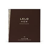 LELO HEX Respect, XL-Größe, luxuriöse Kondome mit einer einzigartigen hexagonalen Struktur, dünnes aber starkes Latexkondom, befeuchtet (36 Kondome)