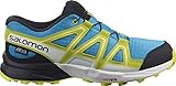 Salomon Kinder Speedcross, Trail Running Schuhe, ClimaSalomon Waterproof Blau/Hellgrün (Hawaiian Ocean/Evening Primrose/Charlock), 38 EU