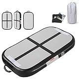 FBSPORT Airtrack Matte 10 cm Höhe Tumbling Matte Länge 1M Trainingsmatte, Aufblasbar Gymnastikmatte mit Tragetasche, Turnmatte für Zuhause (Ohne Pumpe)