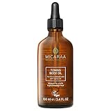 MICARAA Körper-Öl Für Weiche Haut, Vegane Haut-Pflege Mit Bio-Oil & Argan-Öl, Straffendes Haut-Öl, Anti-Aging Beauty Gegen Trockene Haut, Naturkosmetik Deutschland