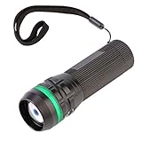 Timetided 1pc 3W XML LED Zoom Taschenlampe Licht Lampe Taschenlampe 200 Lumen 3 Modi Neueste Neuheit - Schwarz