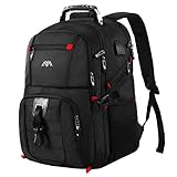 Rucksack Herren Schulrucksack Jungen Teenager für 15,6 & 17,3 Zoll Laptop Rucksack Arbeit Wasserdicht Business Daypacks Großer mit USB