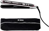 Bosch PHS8667 Warm Hair Straightener schwarz, rot, silber Haarglätter Glätteisen (schwarz, rot, silber)