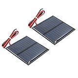 Baoblaze 2 X Mini Solar Panel Kleines Solar Ladegerät Mit Kabel