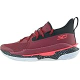 Under Armour Curry 7 Basketballschuh Herren grau/neonrot, 9 US - 42.5 EU - 8 UK