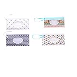 FADACAI Feuchttücherbeutel für Babys, wiederverwendbar, nachfüllbar, tragbar, 4 Stück