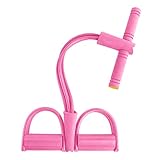 Sunshine smile Fitness Bauchtrainer Band, Widerstandstraining Beintrainer, Pedal Widerstand Band, Bodybuilding Expander, Multifunktions Spannseil, Sit-Up Gym Equipment (Rosa)