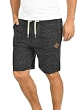!Solid Aris Herren Sweatshorts Kurze Hose Jogginghose Mit Melierung Und Kordel Regular Fit, Größe:M, Farbe:Black (9000)
