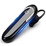 AngLink Bluetooth Headset, 60 Tage Standby-Zeit Business Bluetooth V5.0 Kabellose Hörmuschel Freisprecheinrichtung Bequemer Kopfhörer mit Clear Voice Capture-Technologie Noise Cancelling, Schwarz