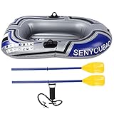 Alomejor Aufblasbare Kajaks Schlauchboot Kajak PVC Kanu Beiboot mit Inflator Pump