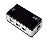 DIGITUS USB 2.0 Hub 7-Port, 7X USB A/F, 1x USB Mini inkl. EXT. Netzteil 5V DC 3,5A, 1m, bl