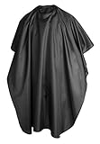 TRIXES Friseurumhang Schwarz Ganzkörperansicht Cape Unisex Professionelle Friseure Kleid für Hair Styling Schnitte und Farben, Friseur Umhänge