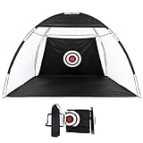 Gosgoly Golf übungsnetz 2m Länge Golf Trainingsnetz für Hinterhof Garten Indoor Outdoor Golf Schlagnetze Faltbarer mit Tragetasche Golf-Übungskäfig Golf Net