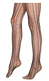 Star Power by SPANX `Center Stage` Shaping Tights 'Open Weave - Boudoir' (2230) Formende Netz-Strumpfhose (mittlerer Bund) (B (36/38), Schwarz (Black))