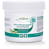 AniForte Ohren Reinigungspads für Hunde & Katzen 100Stück - Besonders weiche Pflege Reinigungstücher, Sanfte Feuchttücher für die Ohren Hygiene, Milde Ohrenpflege & Ohrenreiniger Hund, Dog Ear Cleaner
