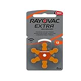 Rayovac Extra Advanced Zink Luft Hörgerätebatterie (in der Größe 13er Pack, mit 30 Batterien, geeignet für Hörgeräte Hörhilfen Hörverstärker) orange