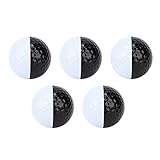 Alomejor1 5 Stück Golfball Golf Trainingsball Schwarz-Weiß Putter Ziellinie Doppelschicht-Golf-Übungsball