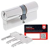 Abus Sicherheitsschloss Profilzylinder C73 gleichschliessend + 3 Schlüssel + ToniTec CodeCard 30 30
