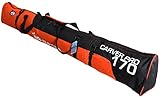 Brubaker Carver Pro 2.0 gepolsterte Skitasche mit Zipperverschluss Orange/Schwarz Weiß 190 cm