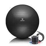 BODYMATE Gymnastikball mit GRATIS E-Book inkl. Luft-Pumpe ANTHRAZIT 55cm