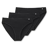 Schiesser Damen Tai (3er Pack) 95/5 Slip, Schwarz (schwarz 000), 42