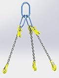 Hackett Kettenschlinge mit Haken, AMZ1023050, 7mm Chain Dia, 1