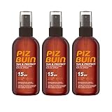 Piz Buin Tan & Protect Tan Accelerating Oil Spray, Bräunungsintensivierendes Öl-Spray, LSF 15, 3 x 150 ml